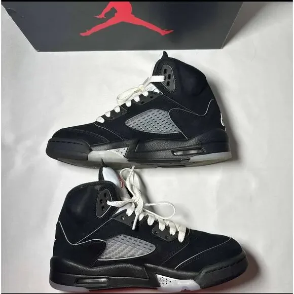 Size 5 - Nike Air Jordan 5 Retro OG GS Black Metallic Reimagined Men's Shoes